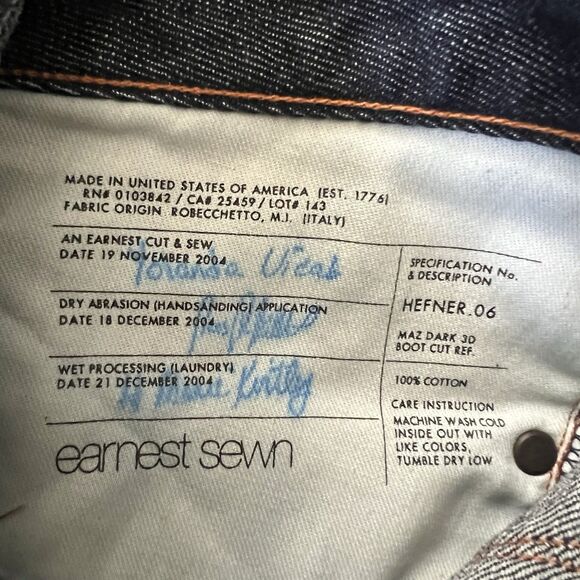 Earnest Sewn Womens Hefner Denim Low Rise Bootcut Jeans‎ Cotton Blend Blue 31 - Picture 6 of 7